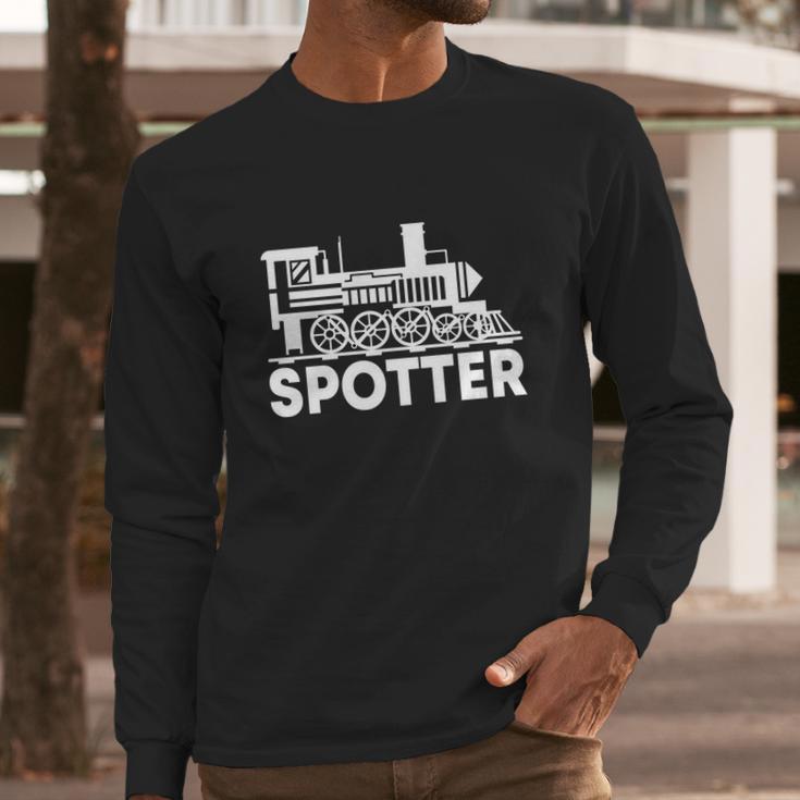 Trainspotter Design Trainspotting Locomotive Steam Engine Gift Long Sleeve T-Shirt Gifts for Him