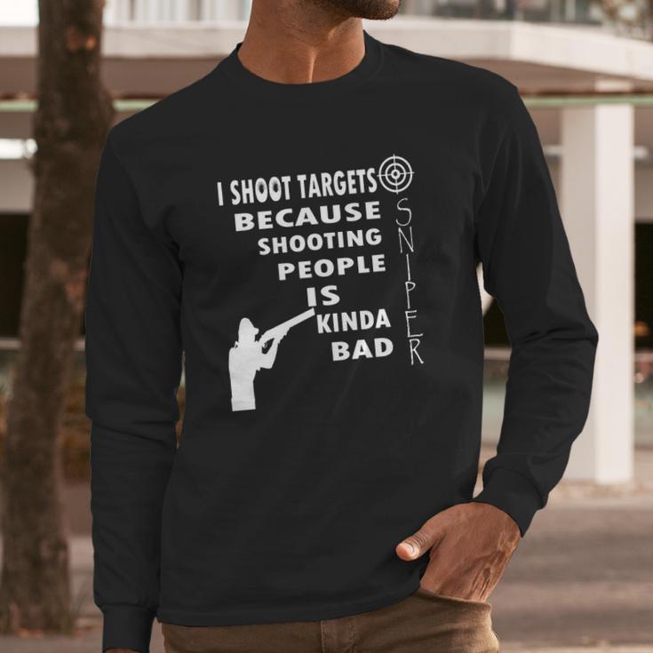 Trap Shooting Shirt Funny Skeet Shooting Shirt Long Sleeve T-Shirt Gifts for Him