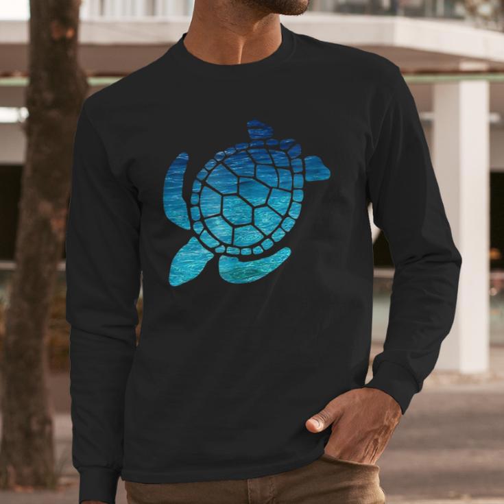 Turtle Lovers Blue Aqua Colors BeachCutes Long Sleeve T-Shirt Gifts for Him