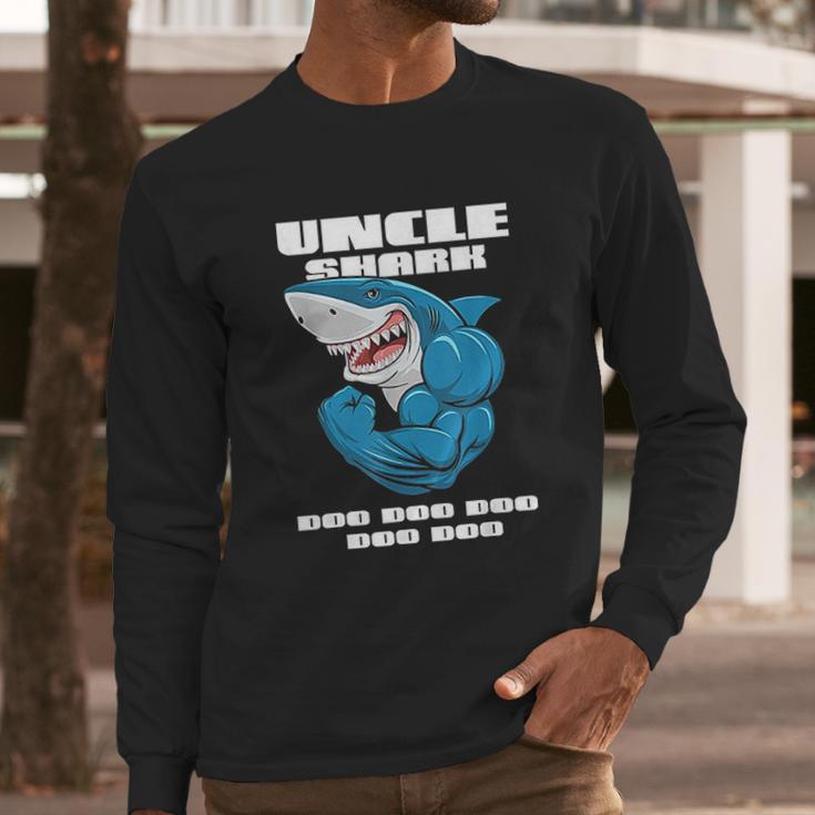 Uncle Shark Doo Doo Doo Long Sleeve T-Shirt Gifts for Him