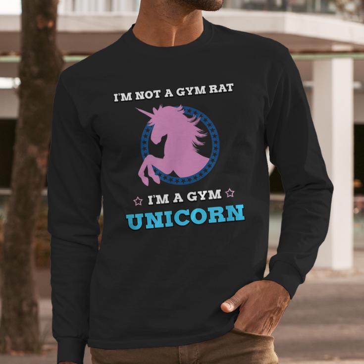 Unicorn Gym Workout Fun Fitness By Zany Brainy Long Sleeve T-Shirt Gifts for Him