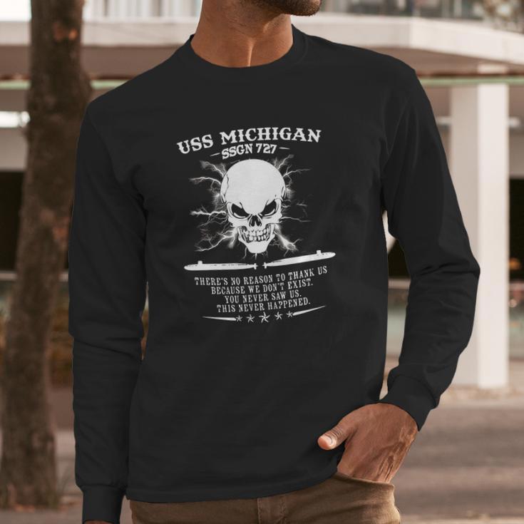 Uss Michigan Ssgn 727 Long Sleeve T-Shirt Gifts for Him