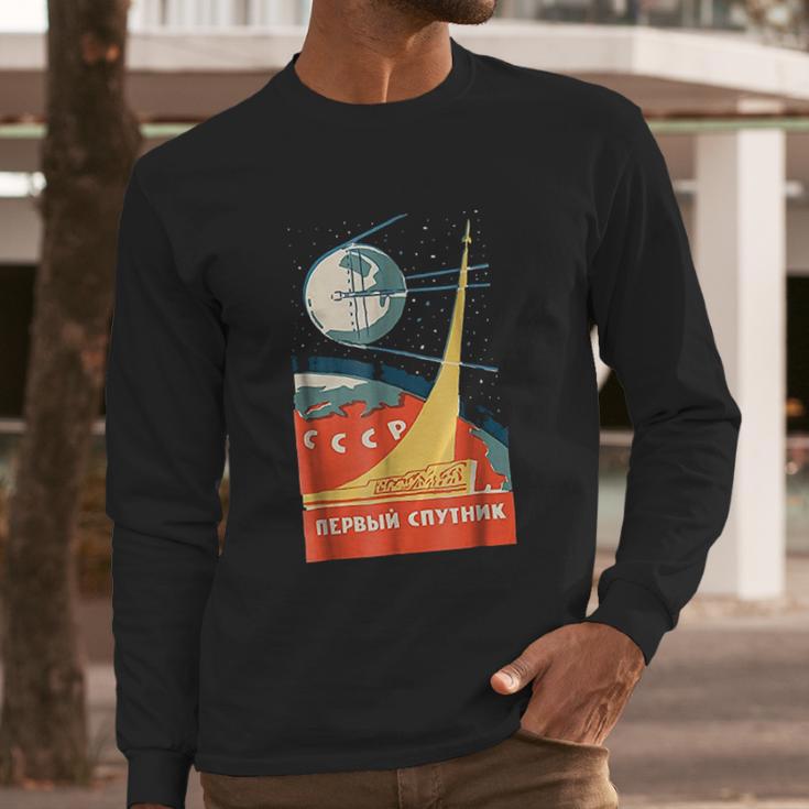 Ussr Vintage Communist Ussr Space Long Sleeve T-Shirt Gifts for Him