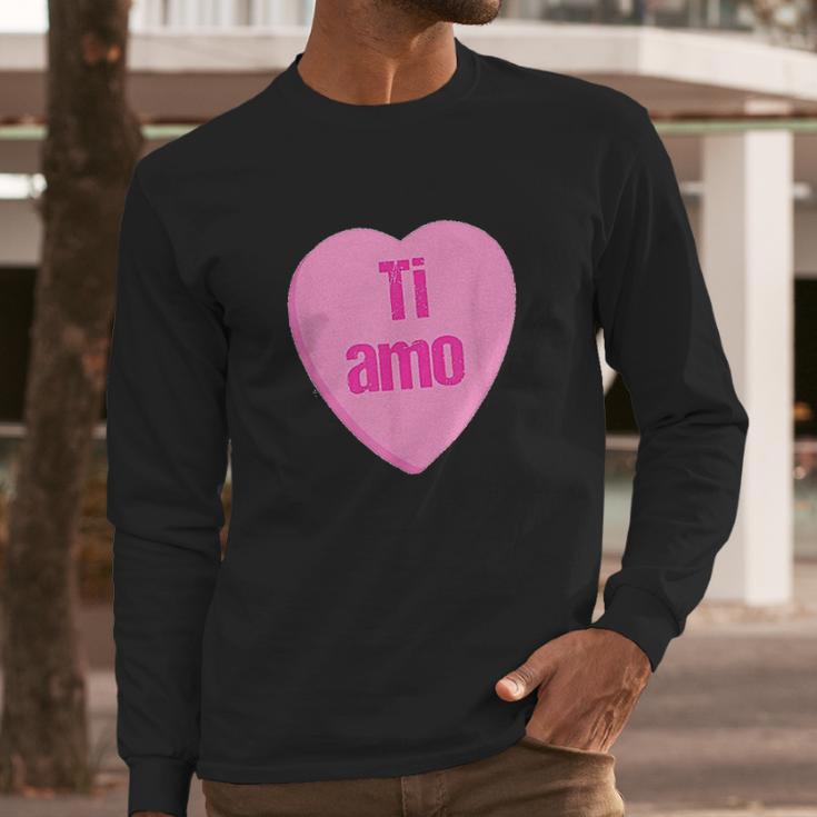 Valentine Italian Ti Amo I Love You Long Sleeve T-Shirt Gifts for Him