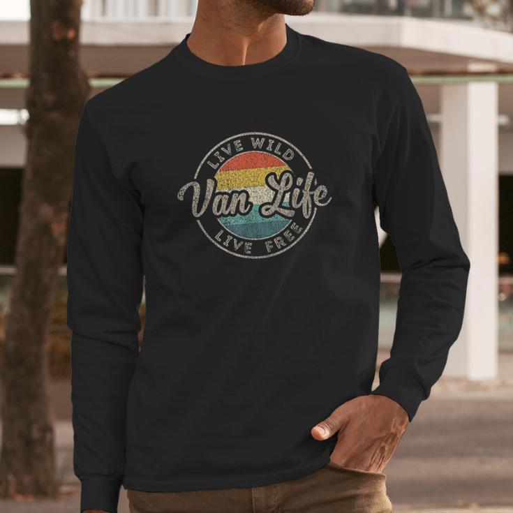 Van Life Clothing Retro Vintage Van Dwellers Vanlife Nomad Long Sleeve T-Shirt Gifts for Him