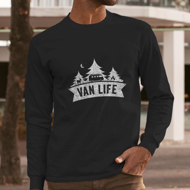 Van Life Clothing Retro Vintage Van Dwellers Vanlife Nomads Long Sleeve T-Shirt Gifts for Him