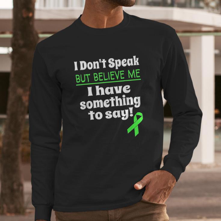 Verbal Awareness Cerebral Palsy Brain Damage Awareness Long Sleeve T-Shirt Gifts for Him