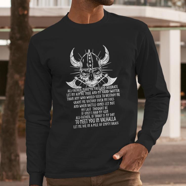 Viking Warrior - The Vikings Prayer Long Sleeve T-Shirt Gifts for Him