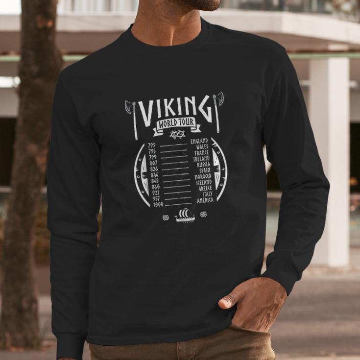 Viking World Tour Dates Odin Norse Viking Mythology Gift Long Sleeve T-Shirt Gifts for Him