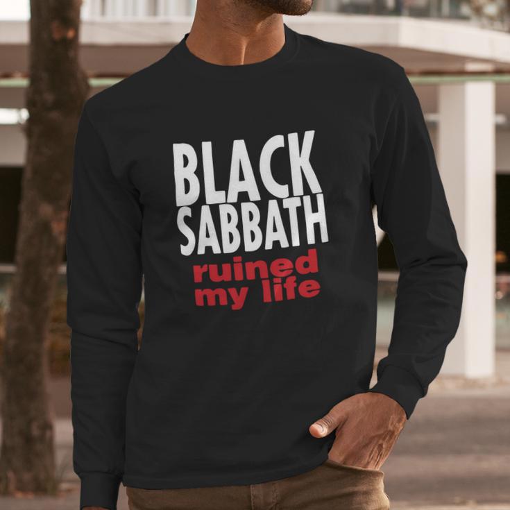 Vintage 1990S Black Sabbath Ruined My Life Long Sleeve T-Shirt Gifts for Him