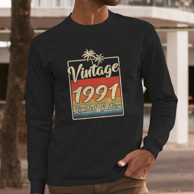 Vintage 1991 31St Birthday Limited Edition 31 Years Old Long Sleeve T-Shirt Gifts for Him