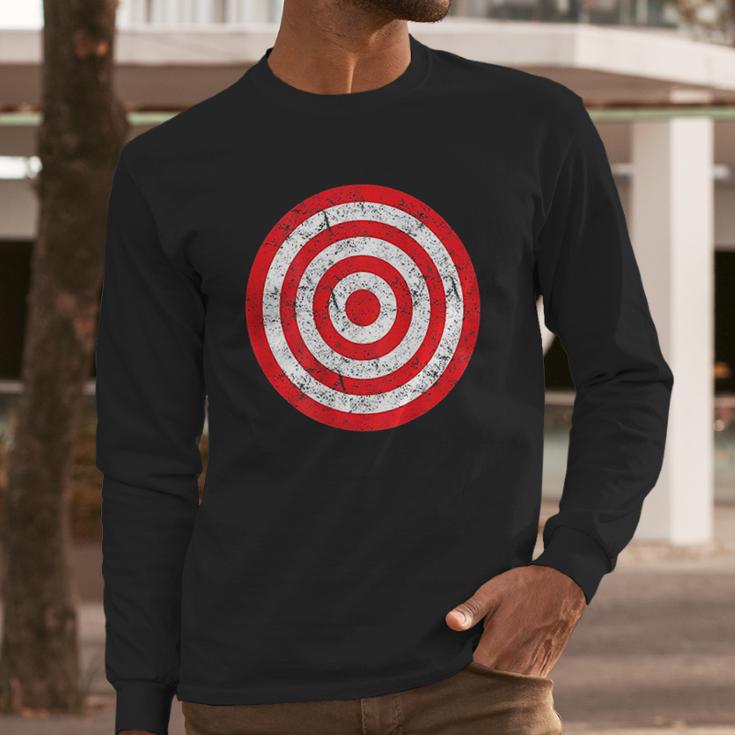 Vintage Bullseye Target Bulls Eye Gift Joke Long Sleeve T-Shirt Gifts for Him