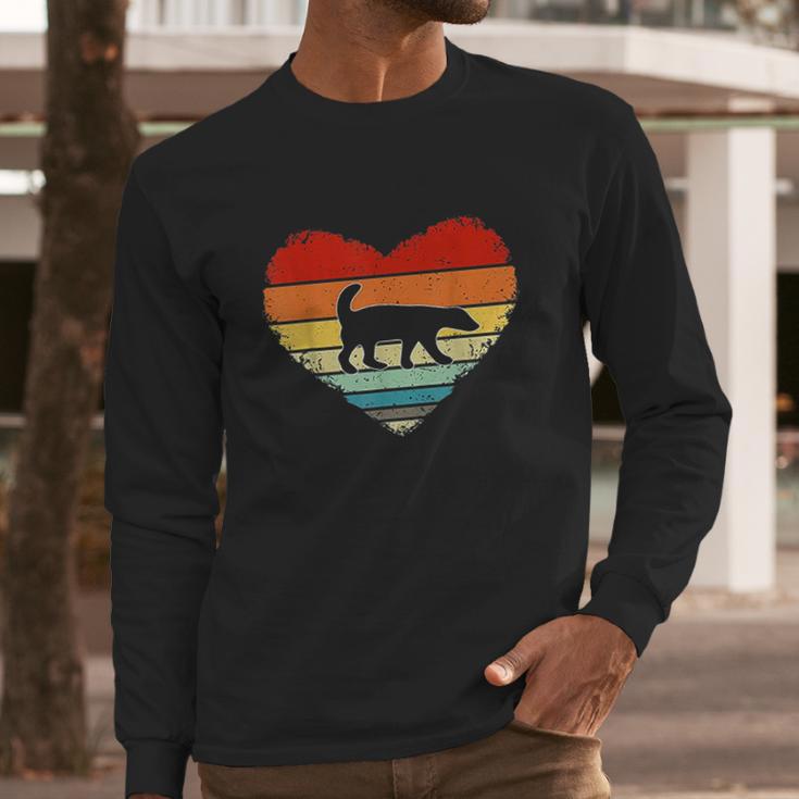 Vintage Heart Honey Badger Long Sleeve T-Shirt Gifts for Him