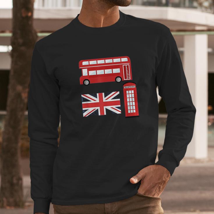 Vintage London I Love Travel Wanderlust Long Sleeve T-Shirt Gifts for Him