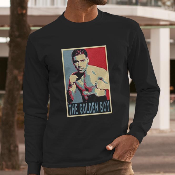 Vintage Oscar De La Hoya The Golden Boy Long Sleeve T-Shirt Gifts for Him