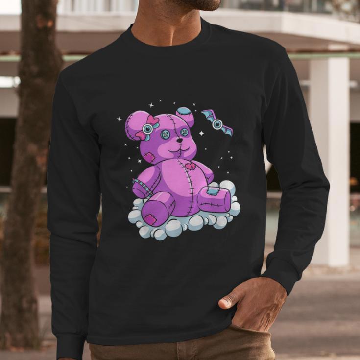 Voodoo Doll Pastel Goth Teddy Bear Witchcraft Halloween Long Sleeve T-Shirt Gifts for Him