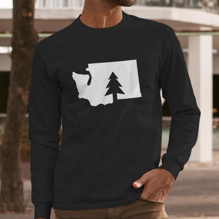 Washington State Tree Long Sleeve T-Shirt Gifts for Him