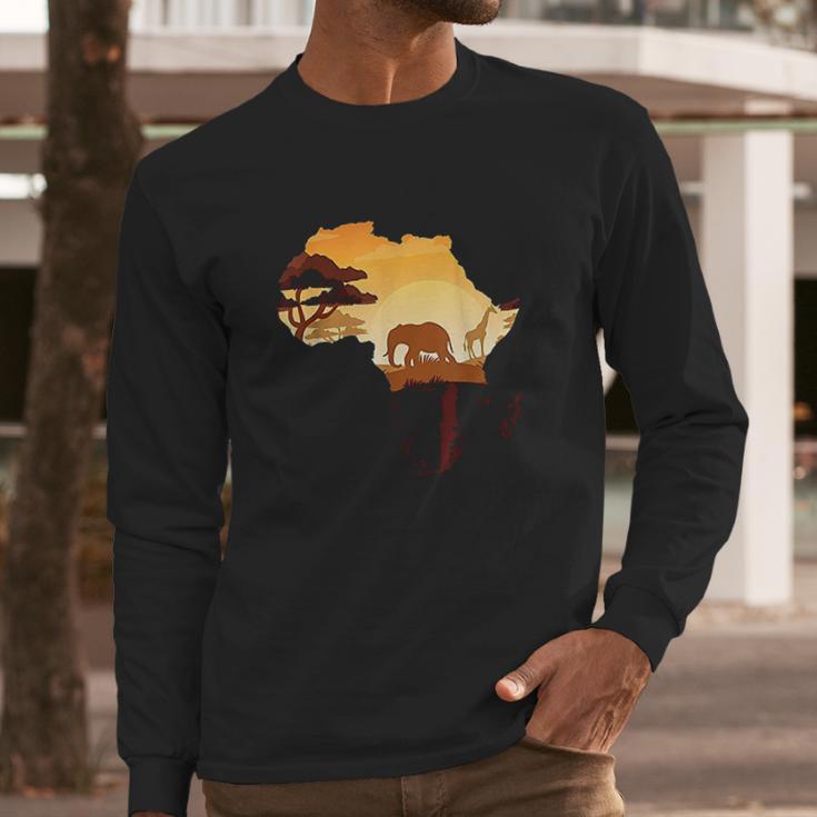 Wildlife Safari Animals Ivory Elephant Long Sleeve T-Shirt Gifts for Him