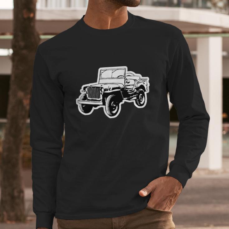 Willys Jeep 2 Color T-Shirts Long Sleeve T-Shirt Gifts for Him