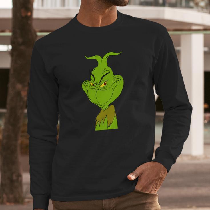 Wry Smile Grinch Long Sleeve T-Shirt Gifts for Him