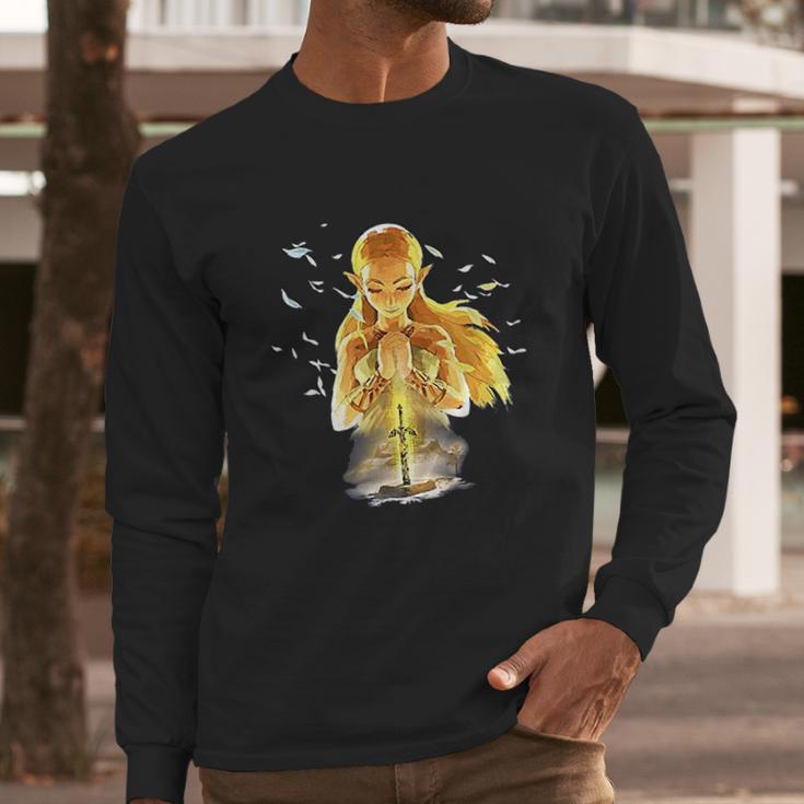 Zelda Breath Of The Wild Zelda Watercolor Long Sleeve T-Shirt Gifts for Him