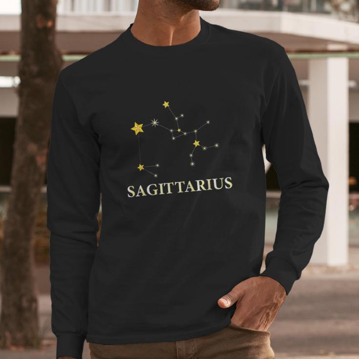 Zodiac Constellation Sagittarius Astronomer Or Sagittarius Long Sleeve T-Shirt Gifts for Him