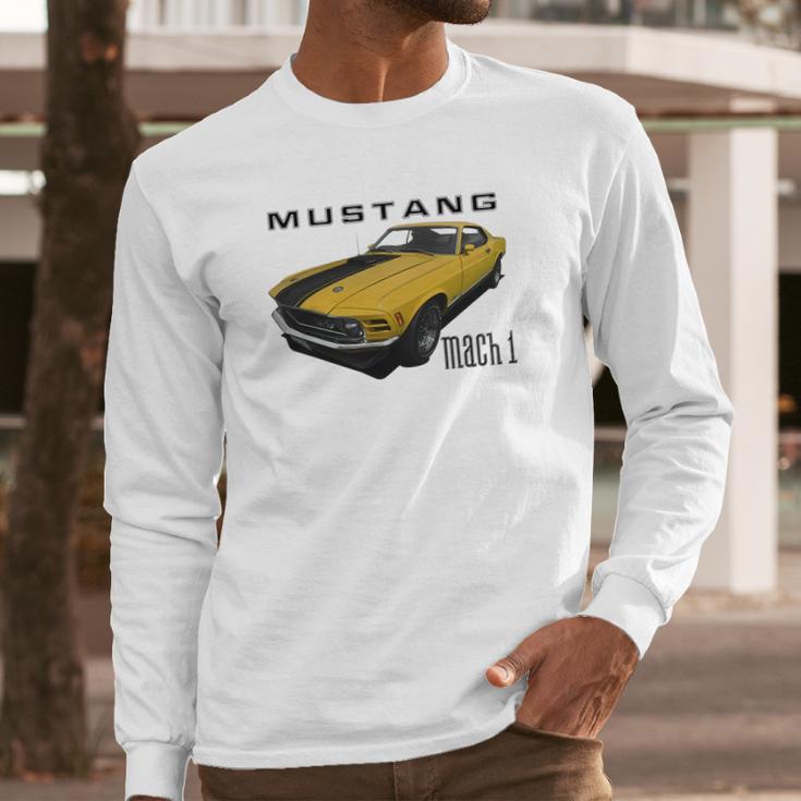 1970 Ford Mach1 Yellow Long Sleeve T-Shirt Gifts for Him