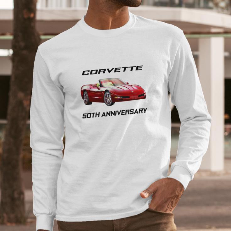 2003 Corvette 50Th Anniversary Convertible GrayShirt Long Sleeve T-Shirt Gifts for Him