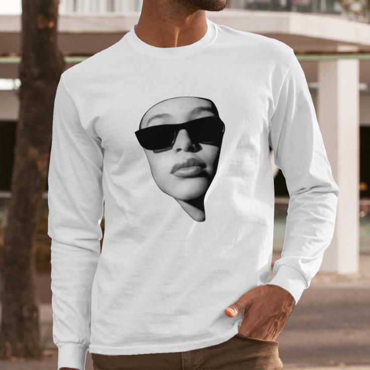 Aaliyah In Glasses Long Sleeve T-Shirt Gifts for Him