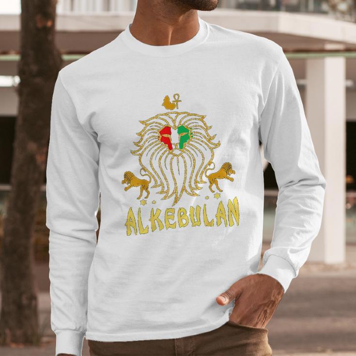 African Lion Rbg Ankh Alkebulan Kemetic Long Sleeve T-Shirt Gifts for Him