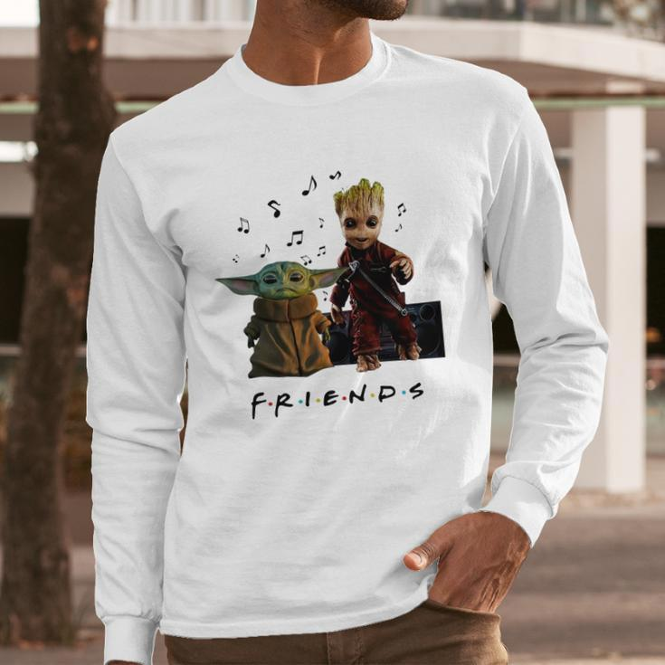 Baby Yoda And Baby Groot Friends Long Sleeve T-Shirt Gifts for Him