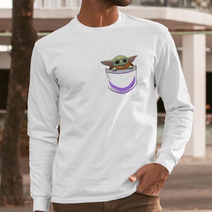 Baby Yoda In Pocket Shirt Long Sleeve T-Shirt Gifts for Him