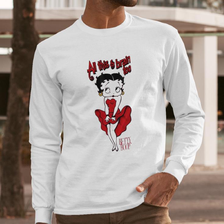 Betty Boop Brains Insulated Long Sleeve T-Shirt Gifts for Him