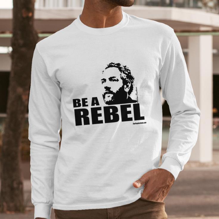 Breitbart - Be A Rebel - Orange Long Sleeve T-Shirt Gifts for Him