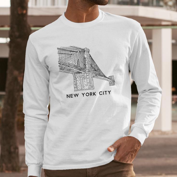 Brooklyn Bridge New York City Ny Long Sleeve T-Shirt Gifts for Him