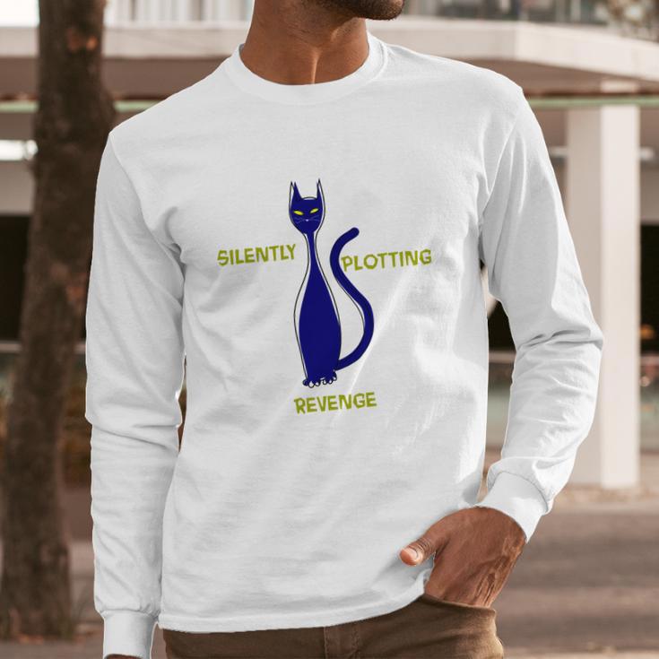 Ca Funny Silently Plotting Revenge Long Sleeve T-Shirt Gifts for Him