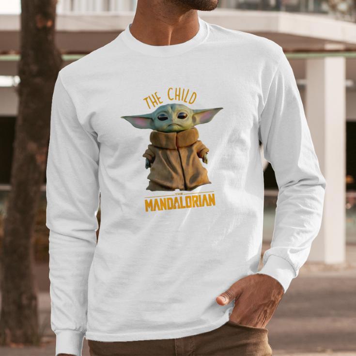 The Child Baby Yoda Mandalorian Shirt Long Sleeve T-Shirt Gifts for Him