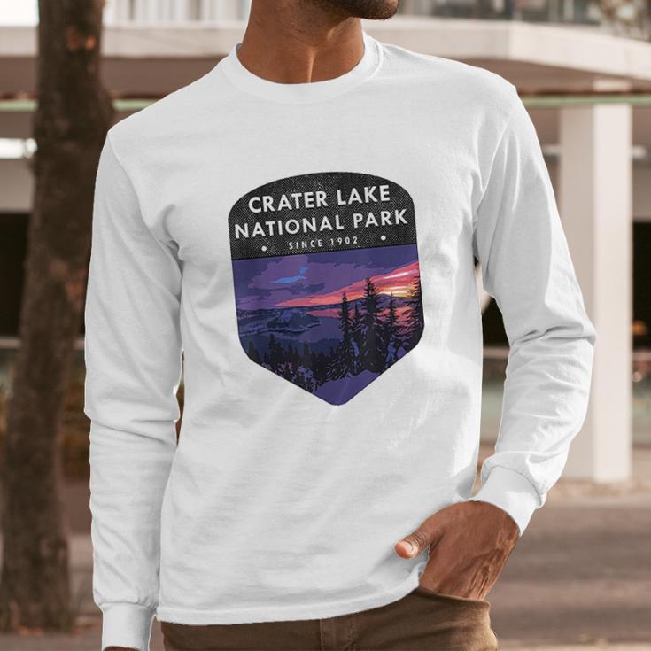 Crater Lake National Park Hiking Wanderlust Long Sleeve T-Shirt Gifts for Him