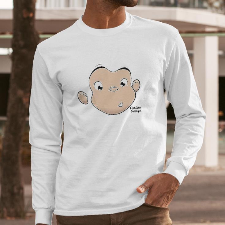 Curious George Face Long Sleeve T-Shirt Gifts for Him