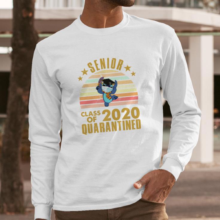 Cute Stitch Disney Senior 2020 Shirt Class Of 2020 Graduation Quarantine Long Sleeve T-Shirt Gifts for Him