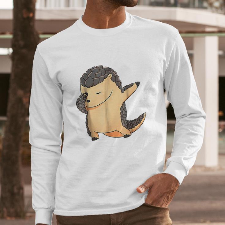 Dabbing Pangolin Endangered Manis Animal Long Sleeve T-Shirt Gifts for Him