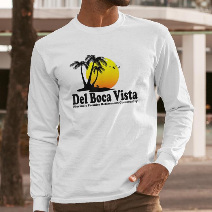 Del Boca Vista Retro Beach Long Sleeve T-Shirt Gifts for Him