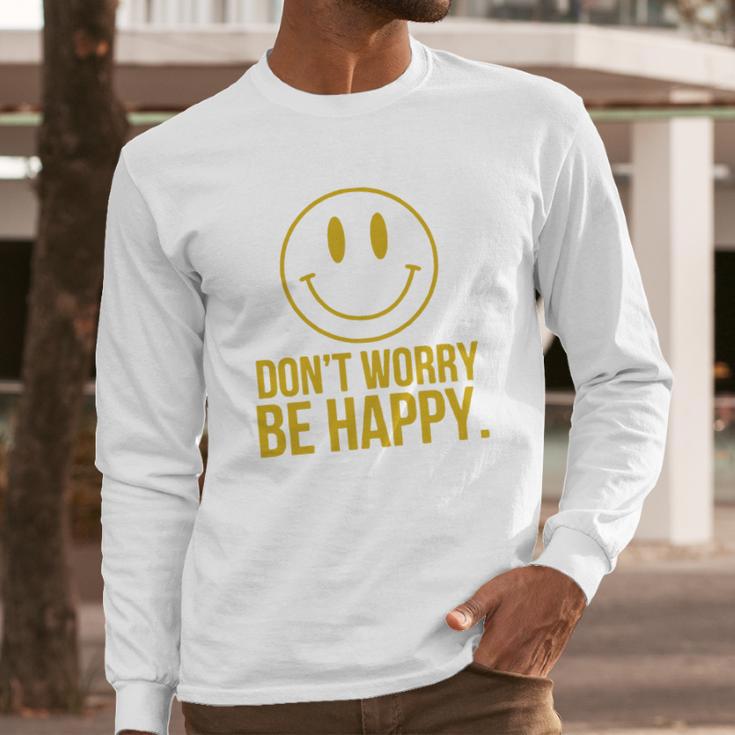 DonWorry Be Happy T-Shirt Long Sleeve T-Shirt Gifts for Him