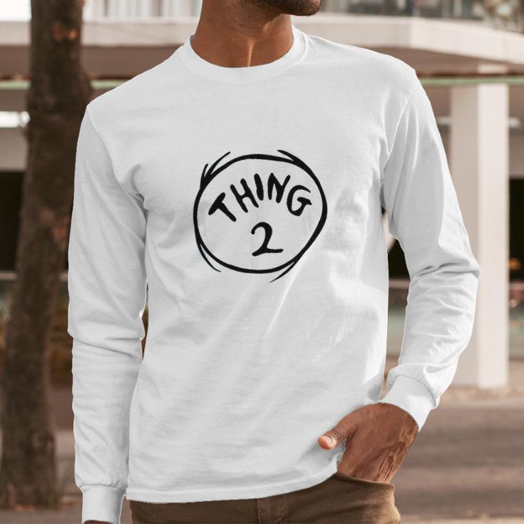 Dr Seuss Thing 2 Emblem Color Option Long Sleeve T-Shirt Gifts for Him