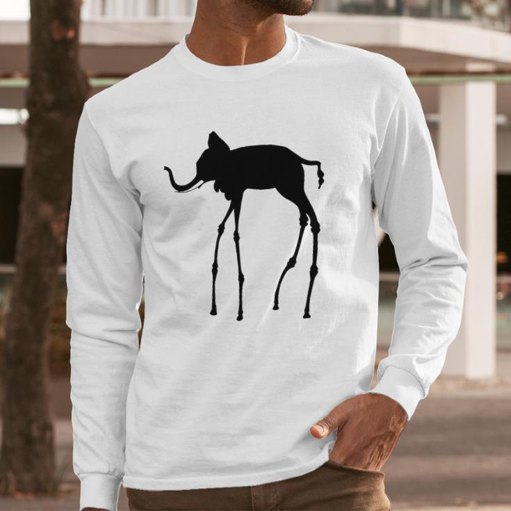 Elephant Surrealist Artwork Surrealism Period Long Sleeve T-Shirt Gifts for Him