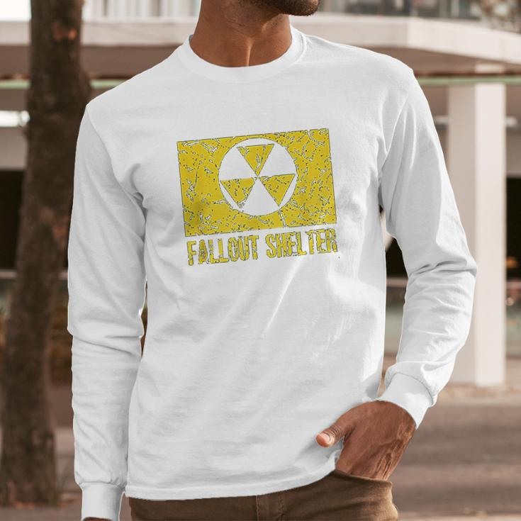 Fallout Shelter Nuclear Radioactive Long Sleeve T-Shirt Gifts for Him