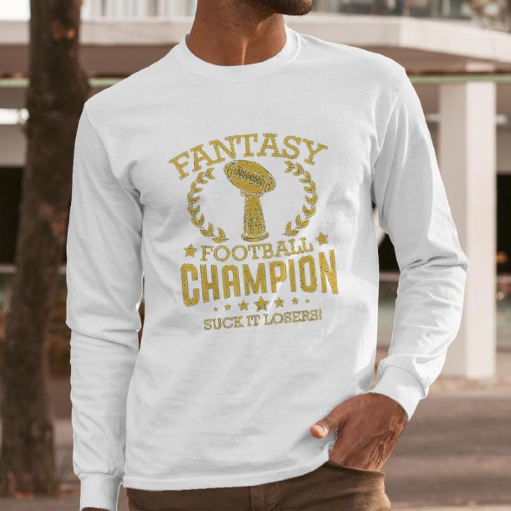 Fantasy Football Champion Long Sleeve T-Shirt Gifts for Him