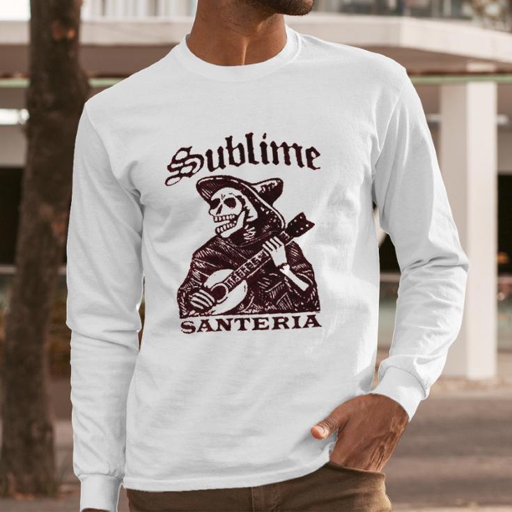 Fea Sublime Santeria Skeleton Long Sleeve T-Shirt Gifts for Him