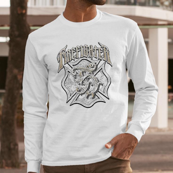 Firefighter Logo Long Sleeve T-Shirt Gifts for Him