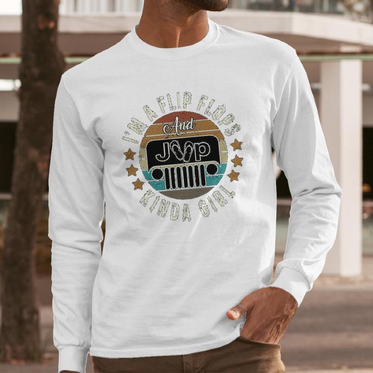 Im A Flip Flops Kinda Girl Vintage Long Sleeve T-Shirt Gifts for Him